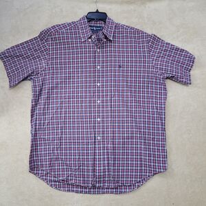 Polo by Ralph Lauren Red and Blue Plaid Casual Button Down Shirt